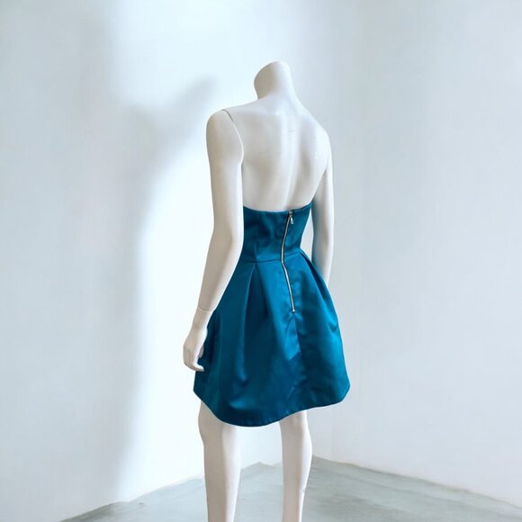NBD Friction Mini Cocktail Strapless Dress in Teal, size Medium - Picture 9 of 16